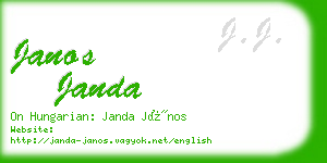 janos janda business card